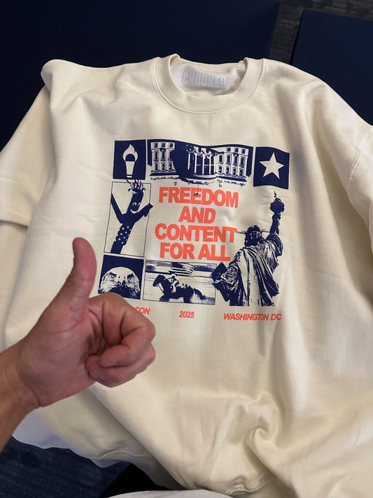 Freedom and Content for All Crewneck