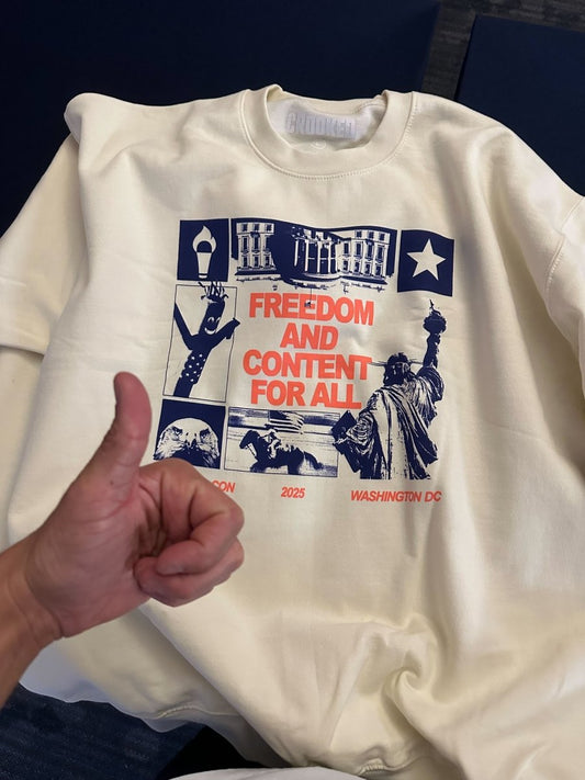 Freedom and Content for All Crewneck
