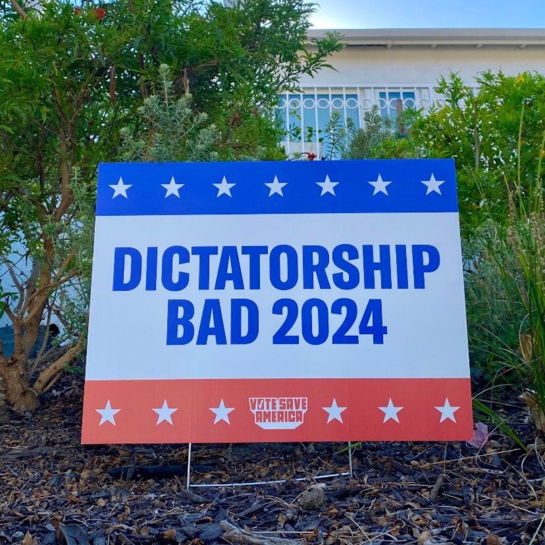Dictatorship Bad Yard Sign