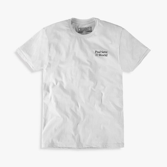 Pod Save The World Lapel Logo T-Shirt