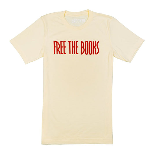 Crooked Free the Books Natural T-Shirt