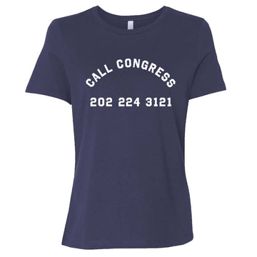 Call Congress Fitted T Shirt in Navy