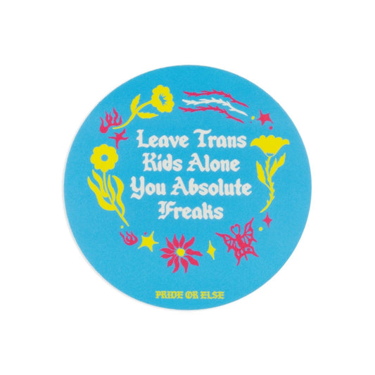 Leave Trans Kids Alone Floral Sticker