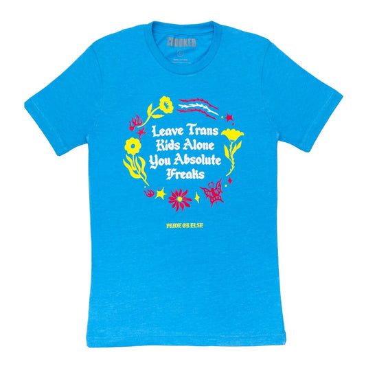 Leave Trans Kids Alone Floral T-Shirt