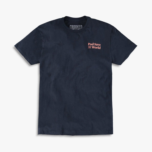Pod Save The World Lapel Logo T-Shirt