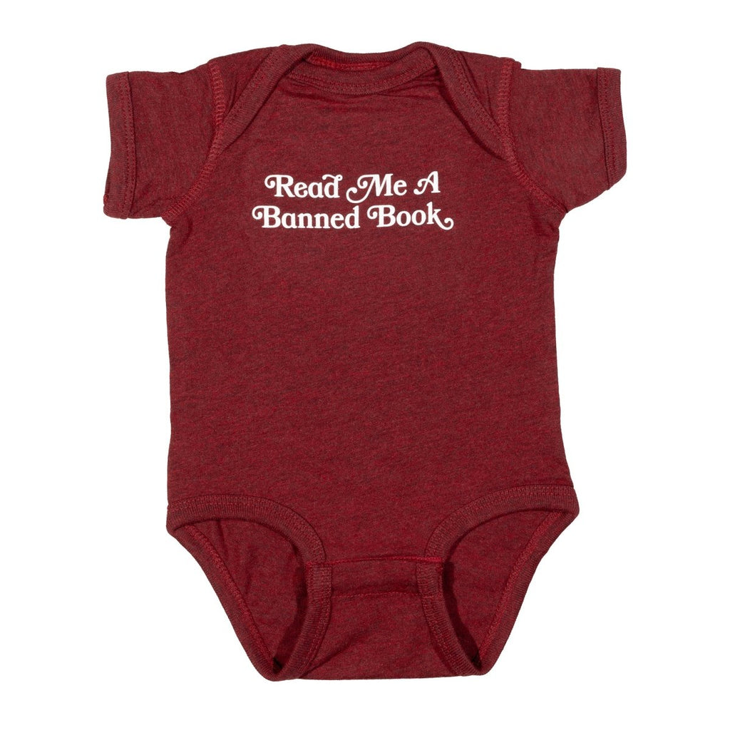 Crooked Media Read Me a Banned Book Maroon Onesie