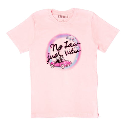 Strict Scrutiny No Law Just Vibes Pink T-Shirt