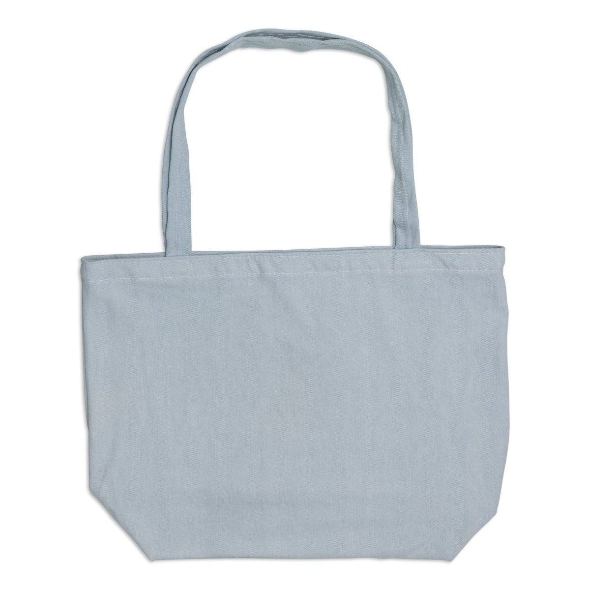 Back of Crooked Denim Tote Bag