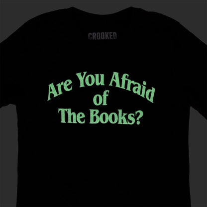 Crooked Media Are You Afraid of the Books? Heather Gray, Glow In the Dark Crewneck  Close Up