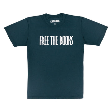 Crooked Free the Books T-Shirt Front