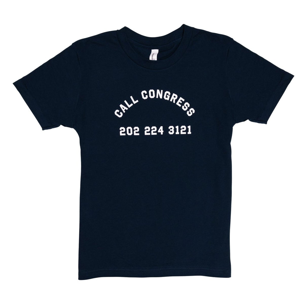 Crooked Call Congress Navy Kid's T-Shirt