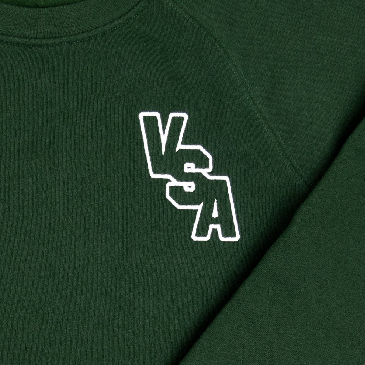 Crooked VSA Crewneck Green Close Up