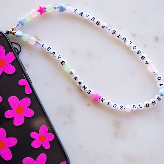 Leave Trans Kids Alone Phone Chain