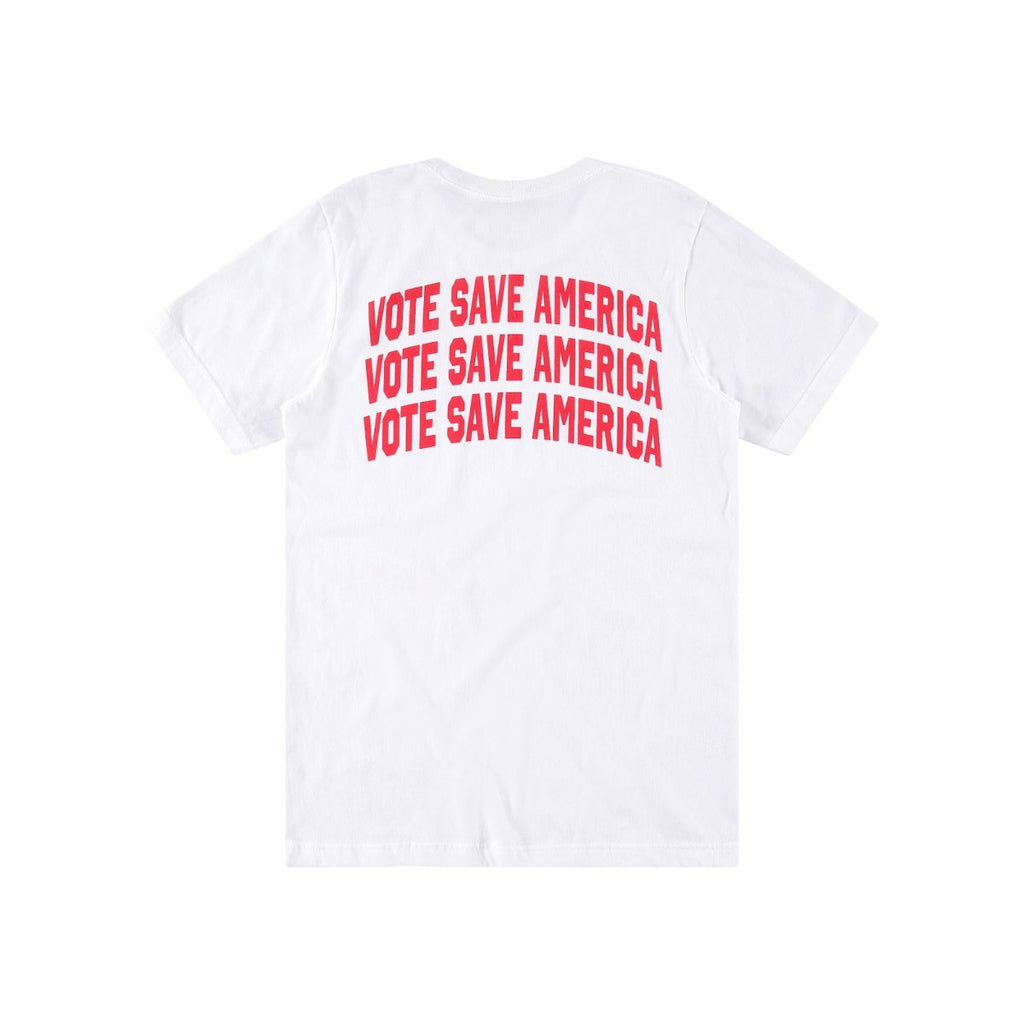 Vote Save America Letterman T-Shirt Back