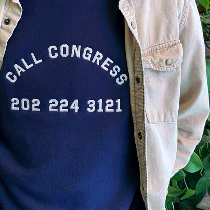 Call Congress Embroidered Sweatshirt