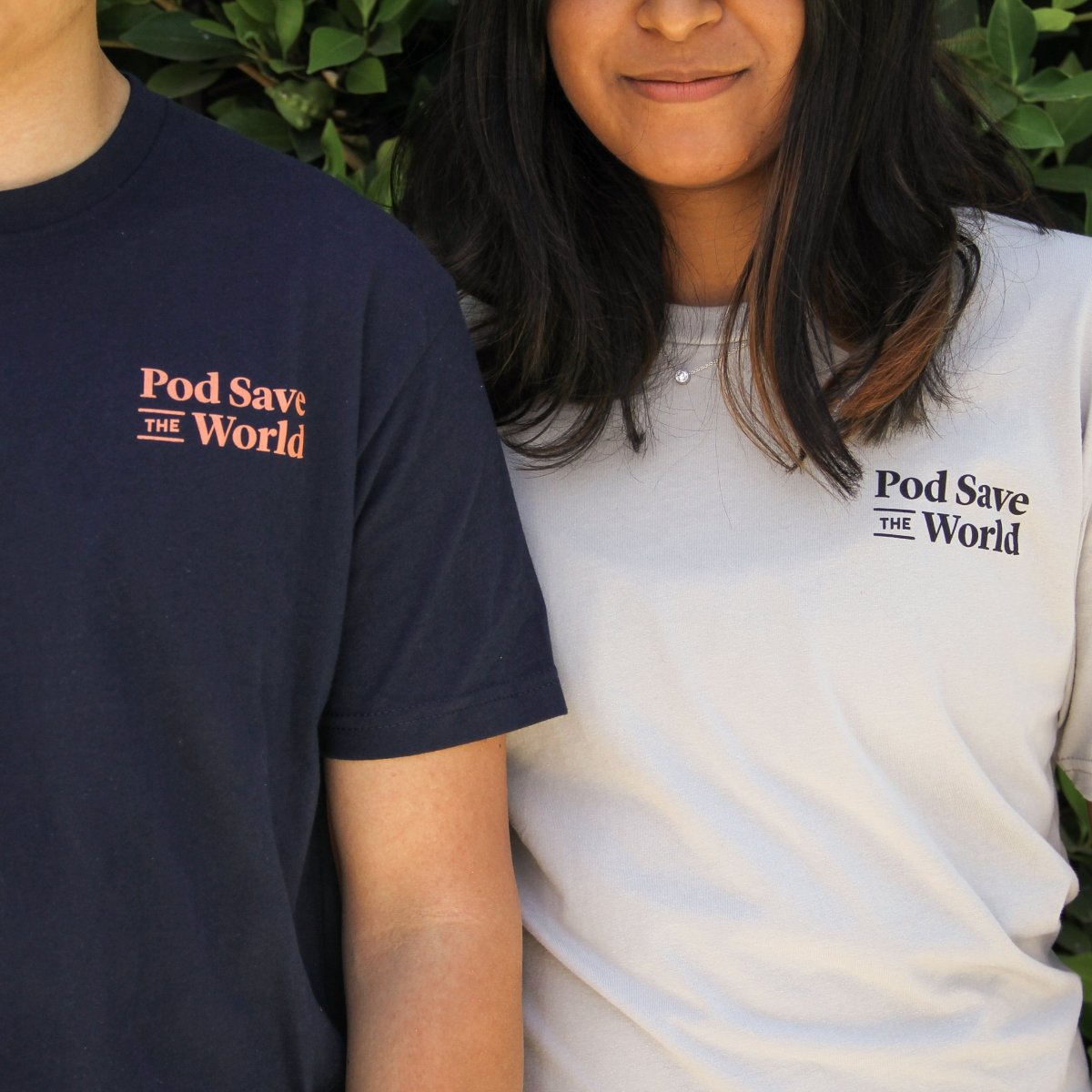 Pod Save The World Lapel Logo T-Shirt